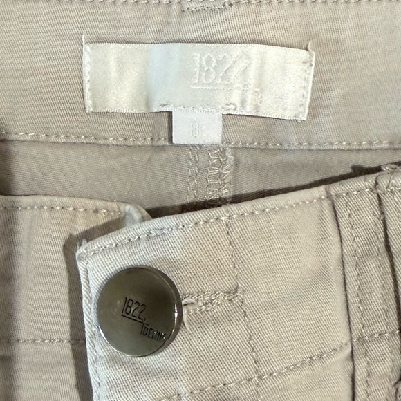1822 EUC Cream Chino Ankle Straight Spring Transitional Pants - Sz 8 - Picture 7 of 7
